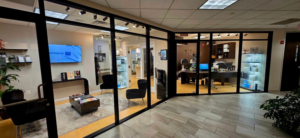 Office view of waiting room